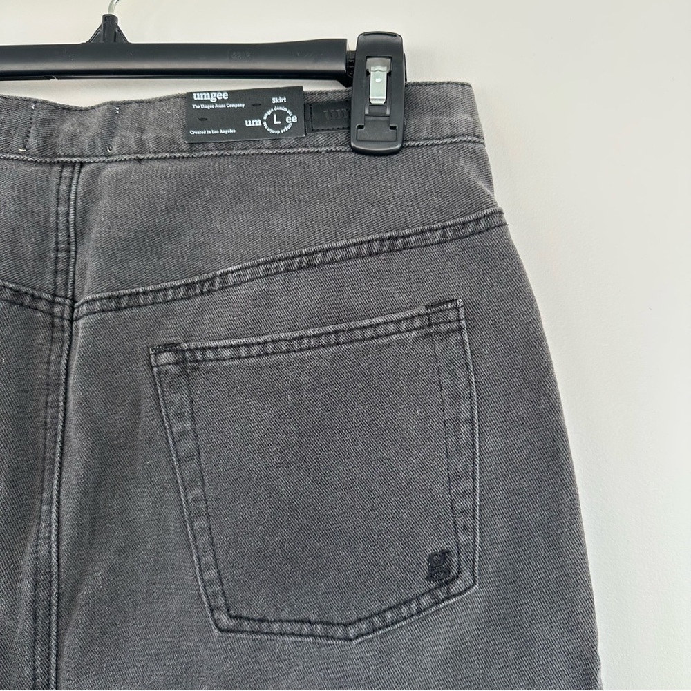 NWT Umgee Women's Gray Button-Front Skirt Size Large - Picture 8 of 9
